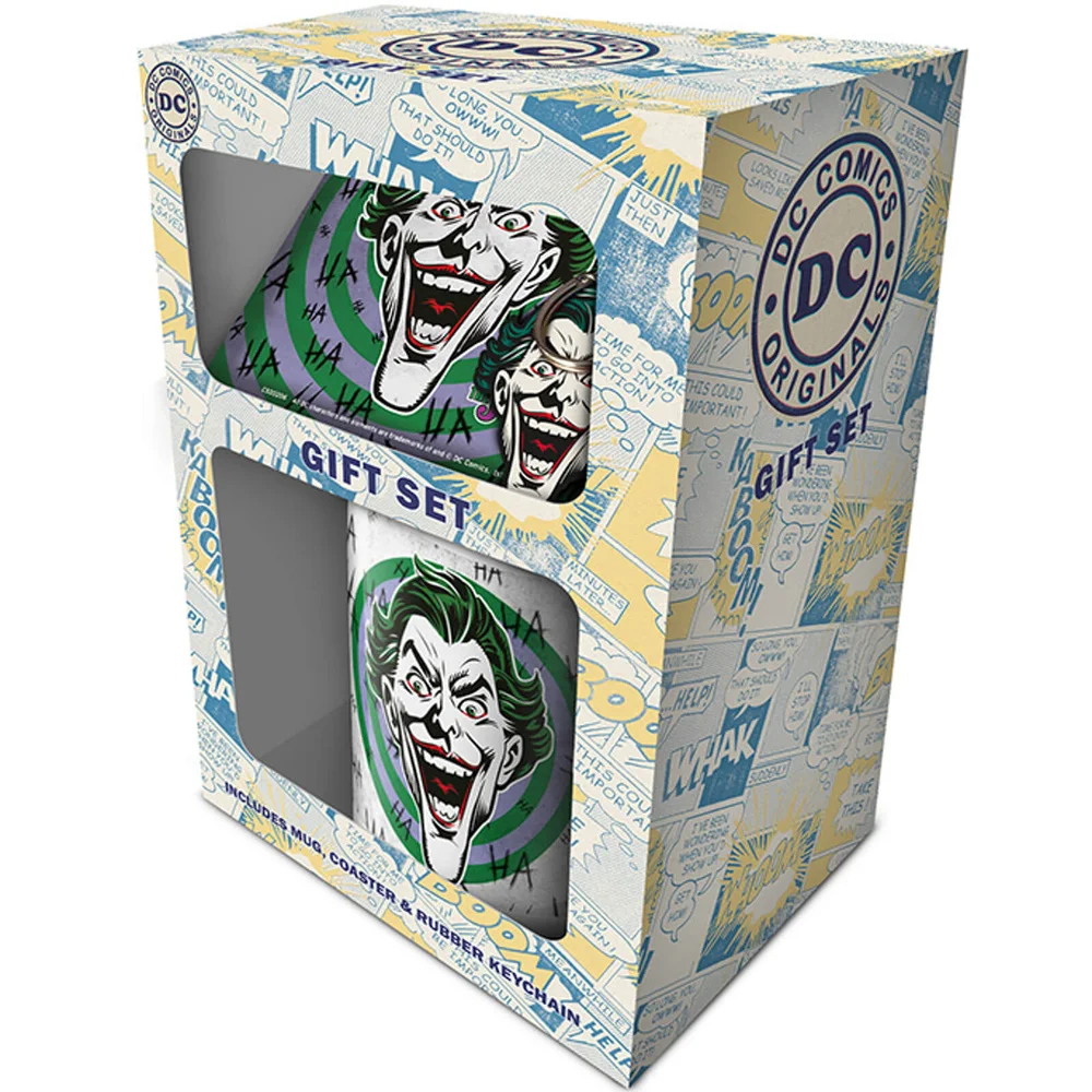 DC Originals - The Joker (HaHaHa) Mug, Coaster and Keychain Set Image 1