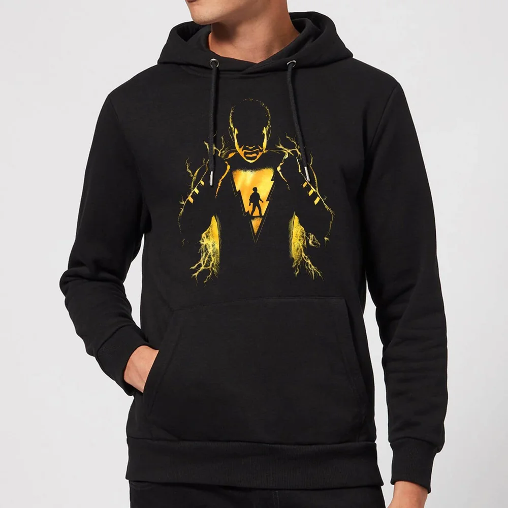 Shazam Lightning Silhouette Hoodie - Black - S Image 1