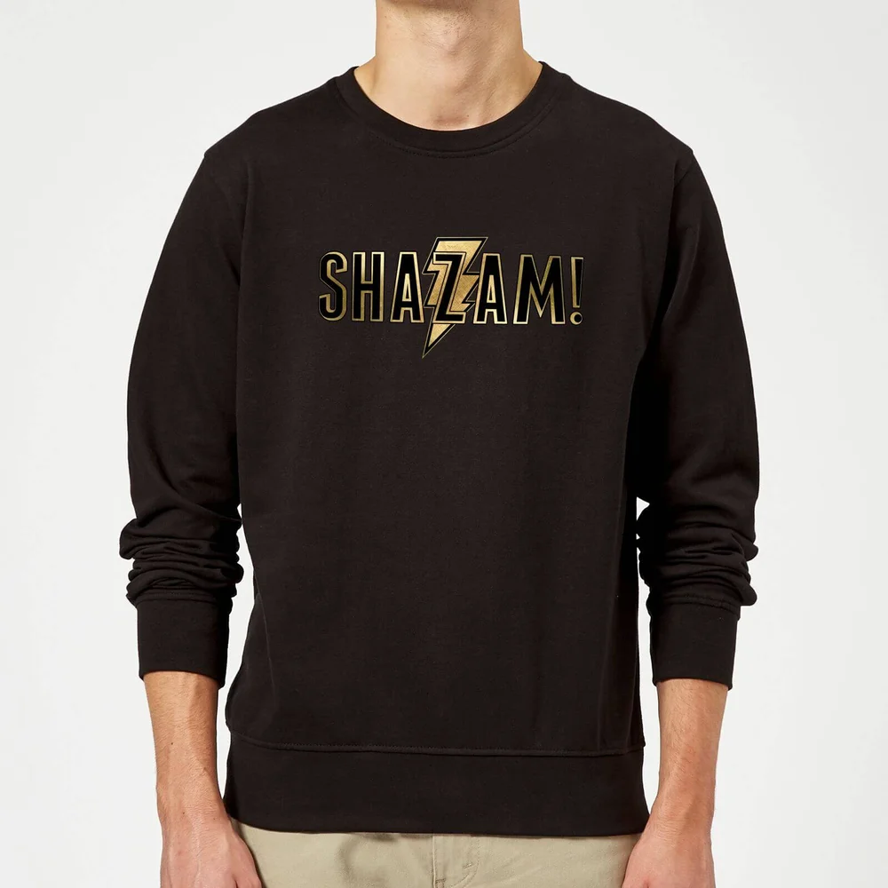 Shazam Gold Logo Sweatshirt - Black - S Image 1