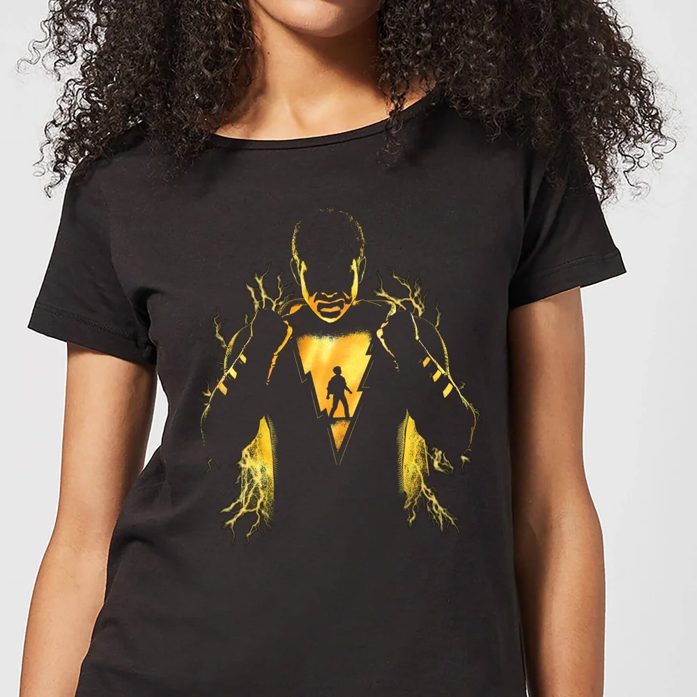 Shazam Lightning Silhouette Women's T-Shirt - Black - S Image 1