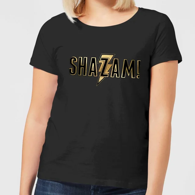 Shazam Gold Logo Women's T-Shirt - Black
