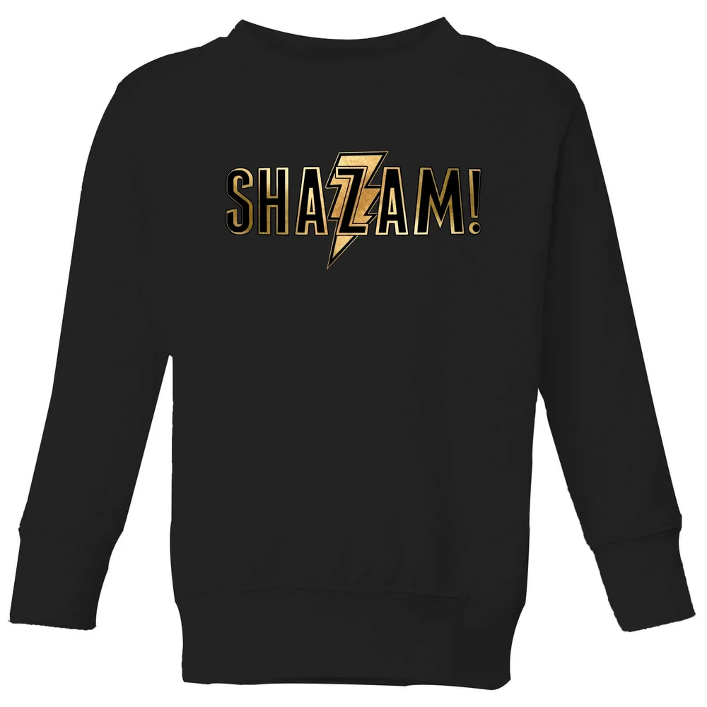 Shazam Gold Logo Kids' Sweatshirt - Black - 3-4 Years Image 1