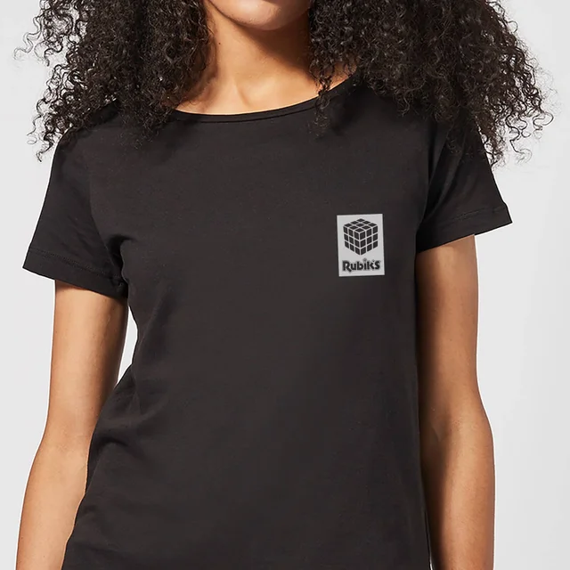 Rubik's Rubiks Box Pocket Women's T-Shirt - Black