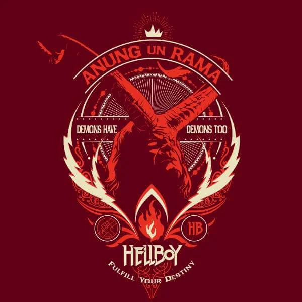 Hellboy Anung Un Rama Hoodie - Burgundy