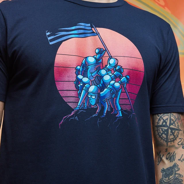 Rick and Morty Get Schwifty Hamster Butts T-Shirt - Navy