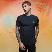 Rick and Morty Get Schwifty Rick Embroidered T-Shirt - Black - undefined undefined