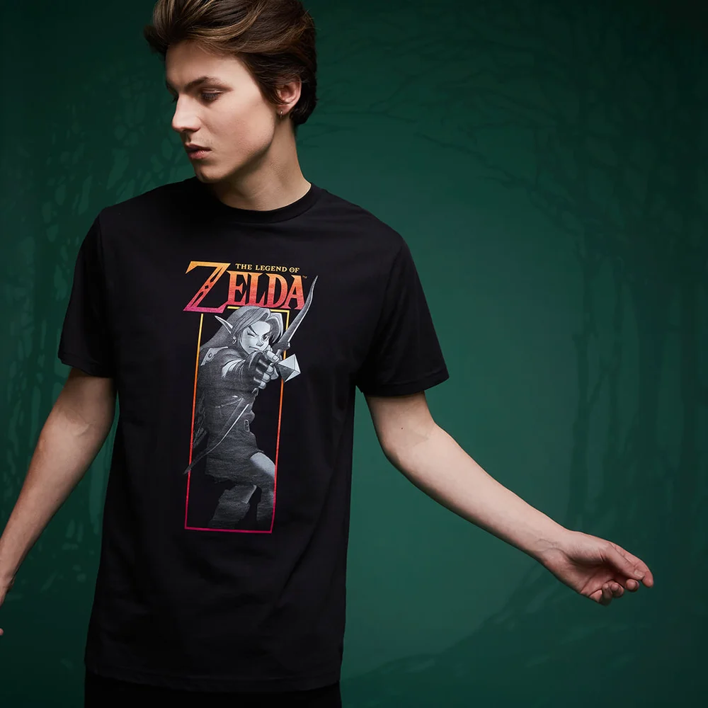 Legend Of Zelda Link Bow T-Shirt - Black - 3XL Image 1