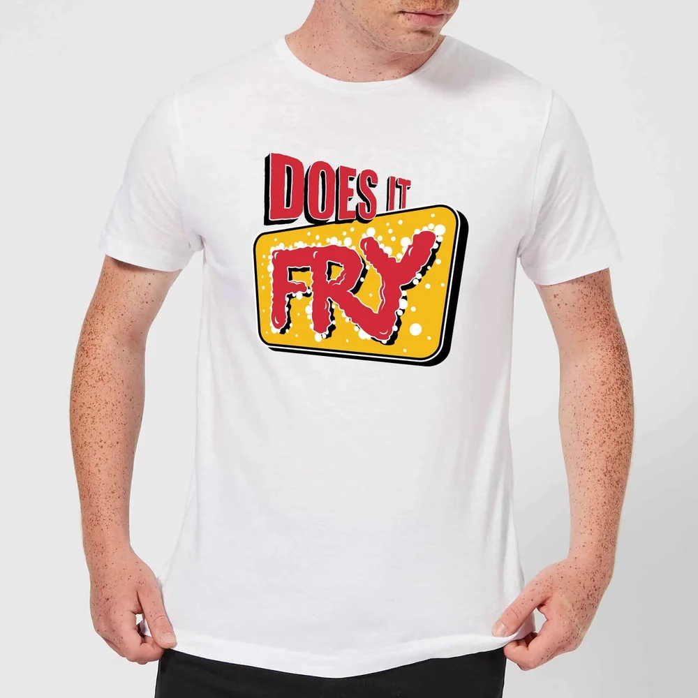 Does It Fry Logo Men's T-Shirt - White - 5XL Image 1