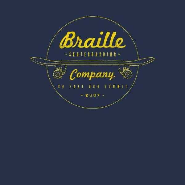 Limited Edition Braille Skate Company Women's T-Shirt - Navy