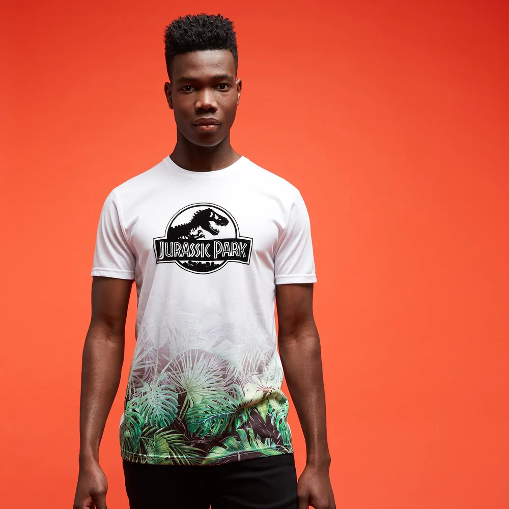 Jurassic Park Primal Faded Floral T-Shirt - White - XS - White Image 1