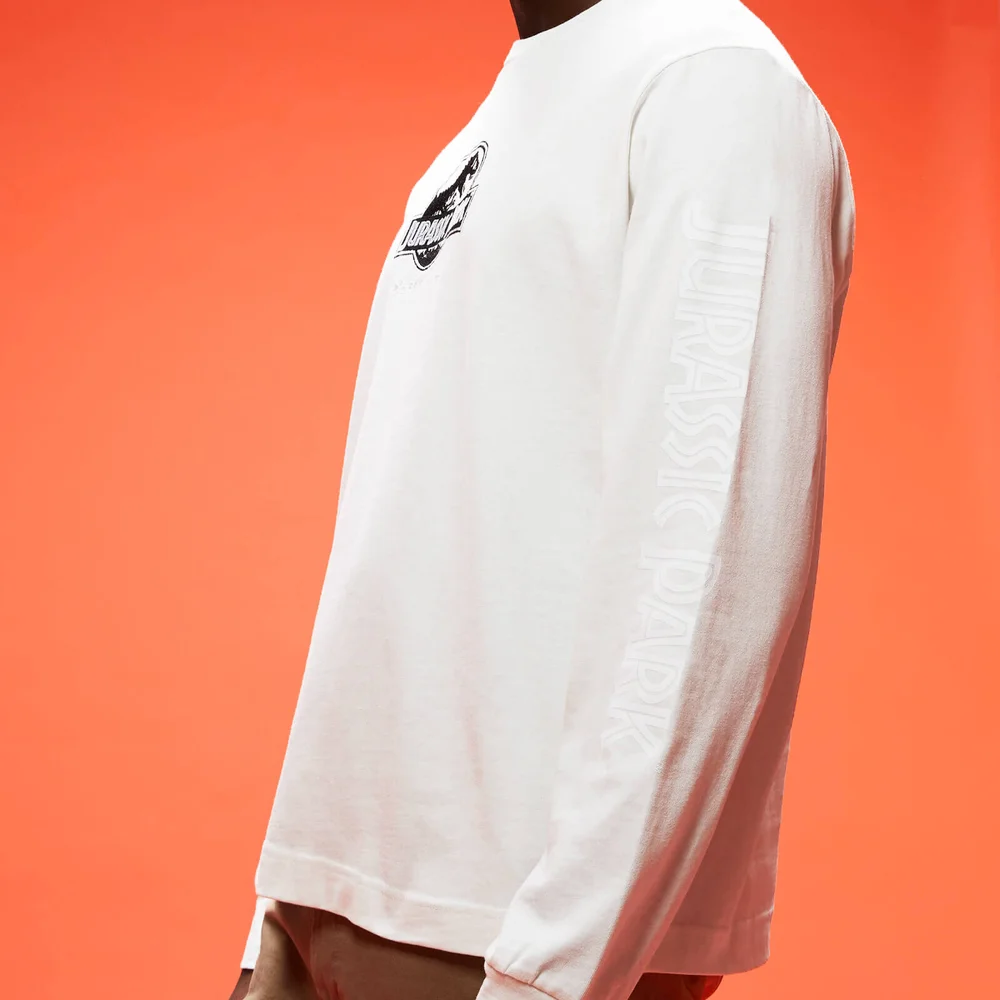 Jurassic Park Primal Embroidered Long Sleeve T-Shirt - Cream - XS Image 1