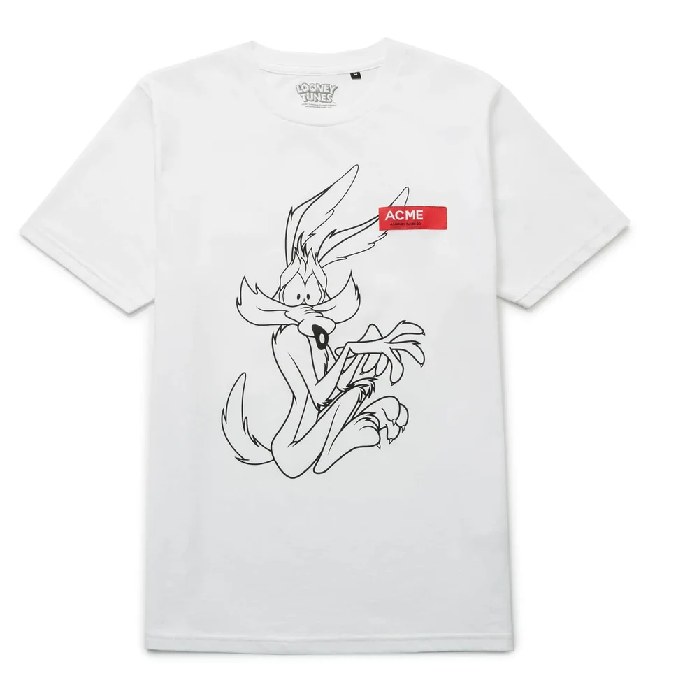 Looney Tunes ACME Capsule Wile E. Coyote Outline T-Shirt - White - S Image 1