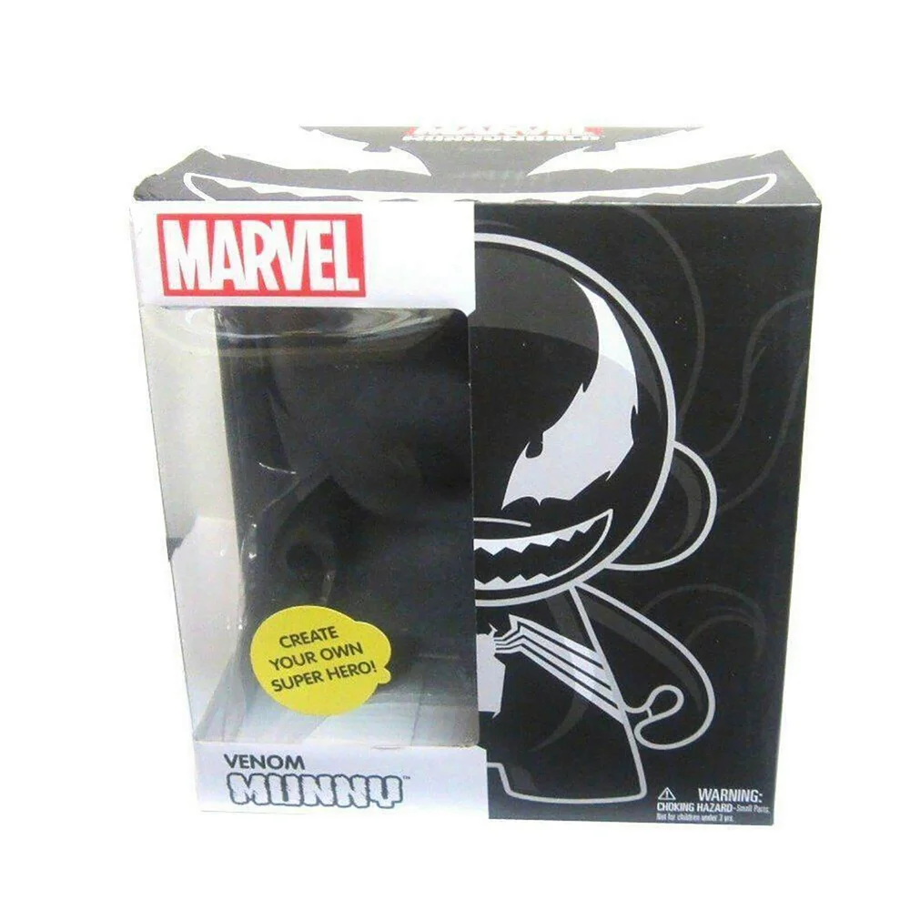 Kidrobot Munnyworld 7 Inch Marvel Venom Munny DIY Vinyl Figure Image 1