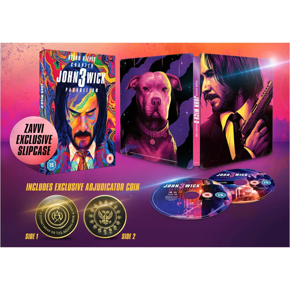 John Wick: Chapter 3 – Parabellum Zavvi Exclusive 4K Ultra HD Steelbook (Includes Exclusive Adjudicator Coin and Slipcase) Image 1