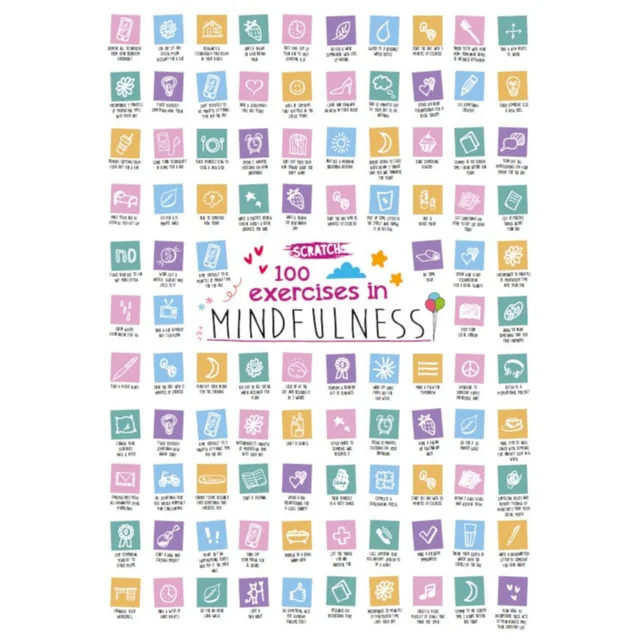 100 Day Mindfulness Challenge Scratch Poster