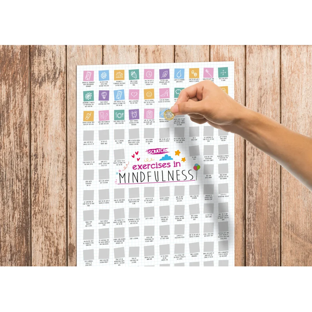100 Day Mindfulness Challenge Scratch Poster Image 1