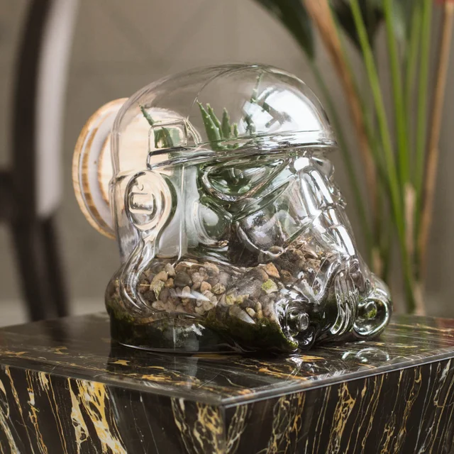 Original Stormtrooper Terrarium/Cookie Jar - Clear, based on the Original Stormtrooper Helmet design