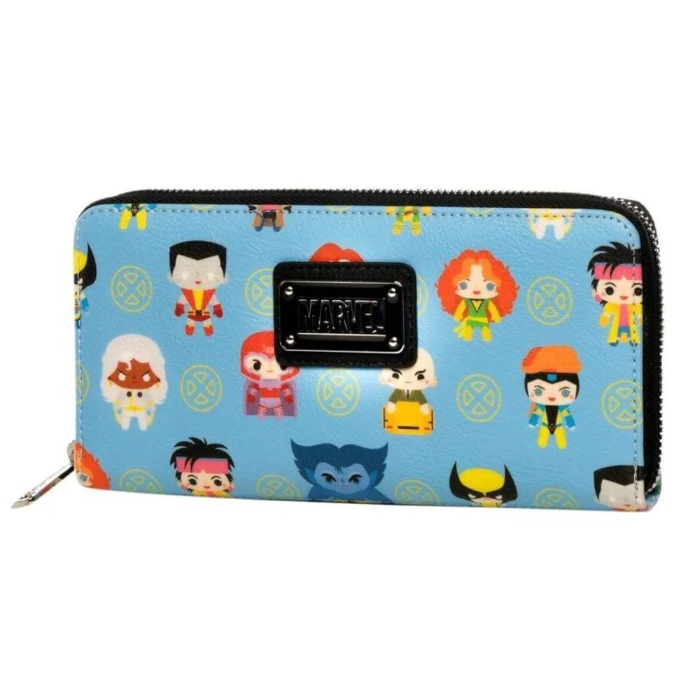 Loungefly Marvel X-Men Chibi Character Aop Zip Around Wallet Image 1