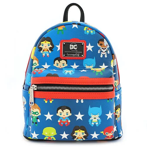 Loungefly DC Comics Justice League Chibi Characters Backpack Image 1
