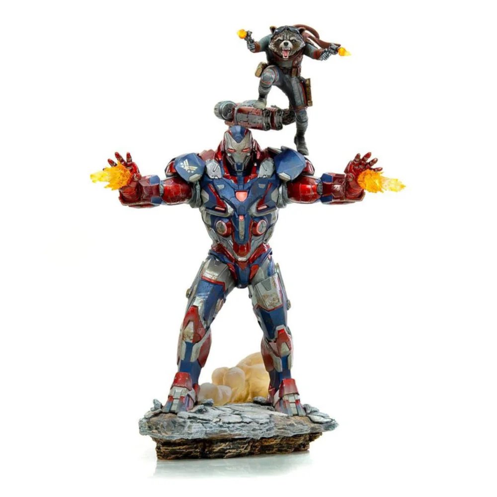 Iron Studios Avengers: Endgame BDS Art Scale Statue 1/10 Iron Patriot and Rocket 28cm Image 1