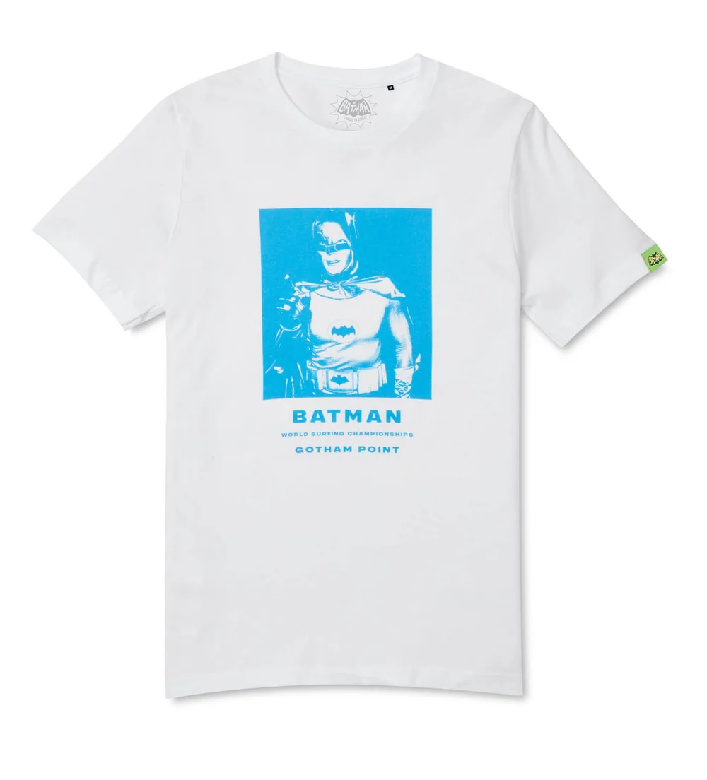 Batman Surf Gotham Point T-Shirt - White - S Image 1