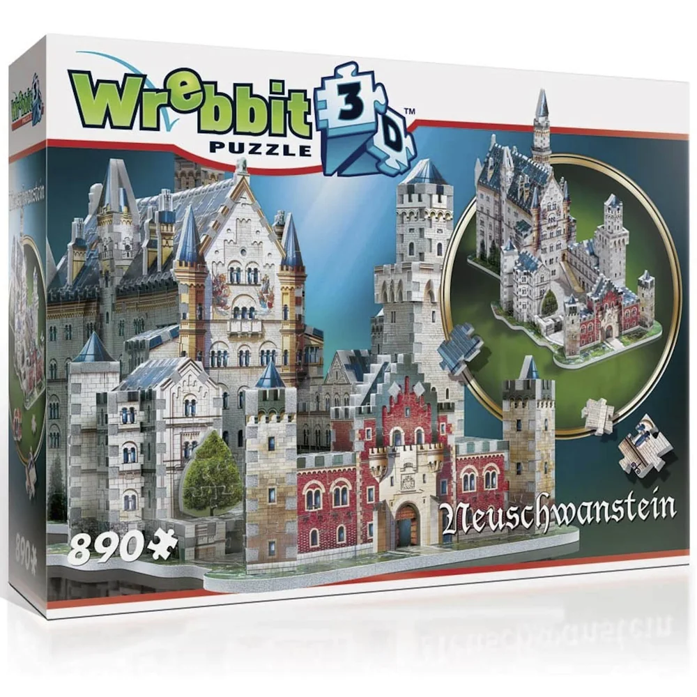 Wrebbit Neuschwanstein Castle 3D Puzzle (890 Pieces) Image 1