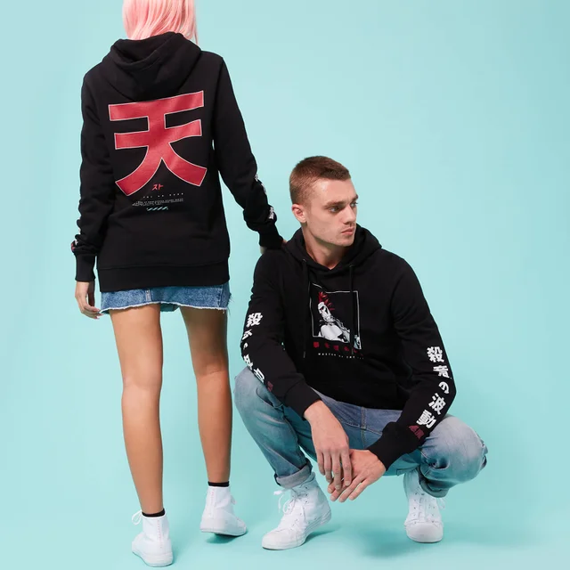 Street Fighter Arcade Akuma Unisex Hoodie - Black