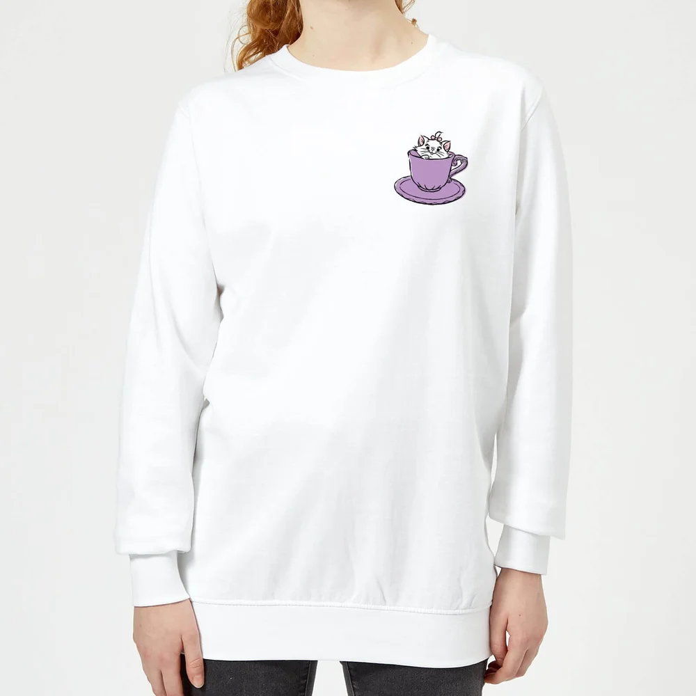 Disney Aristocats Marie Teacup Women's Sweatshirt - White - XS Image 1