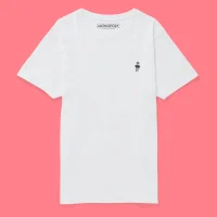 Monopoly Mr Monopoly Embroidered T-Shirt - White - undefined undefined