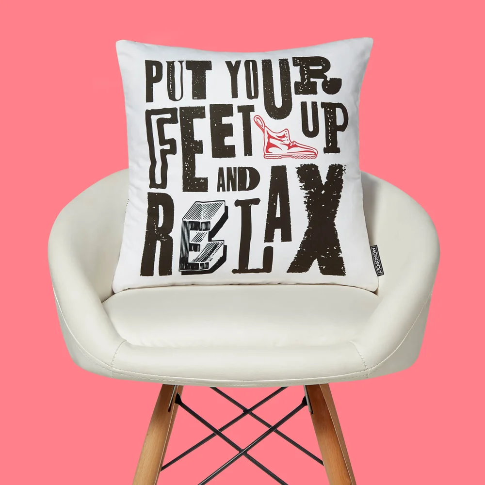 Monopoly Feet Up And Relax Square Cushion - 40x40cm - Soft Touch Image 1
