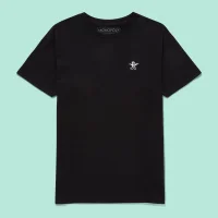 Monopoly Mr Monopoly Embroidered T-Shirt - Black