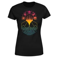 Magic The Gathering Colour Linework Design Women's T-Shirt - Black - undefined undefined