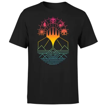 Magic The Gathering Colour Linework Design Men's T-Shirt - Black