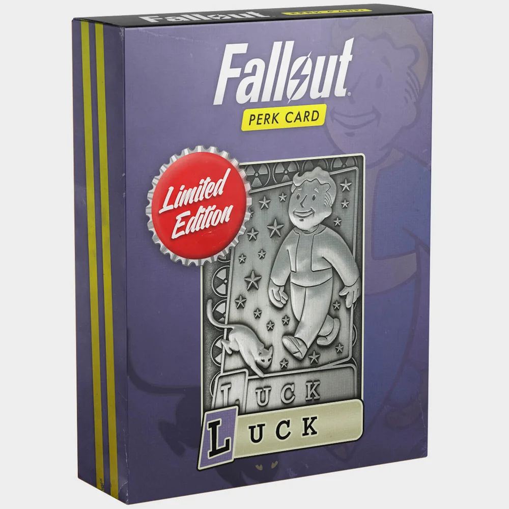 fallout limited edition perk card Fallout: The Roleplaying Game Cards Modiphius Entertainment Perk Card Collectors Album is an exclusive collection of seven metal treasures Fallout 76 Perk Cards Limited