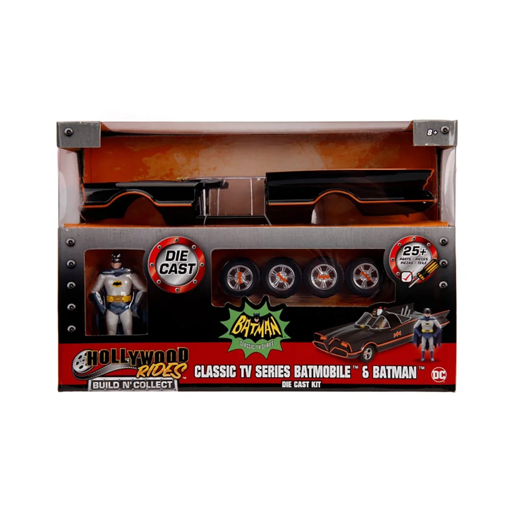 Jada Die Cast 1:24 BNC Kit 1966 Batmobile with Batman and Robin Figures Image 1