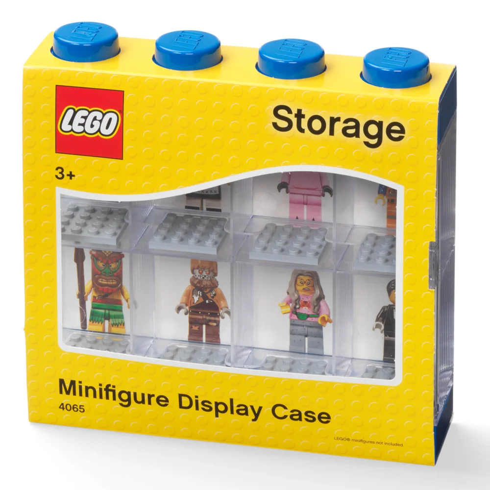 LEGO Mini Figure Display (8 Minifigures) - Blue Image 1