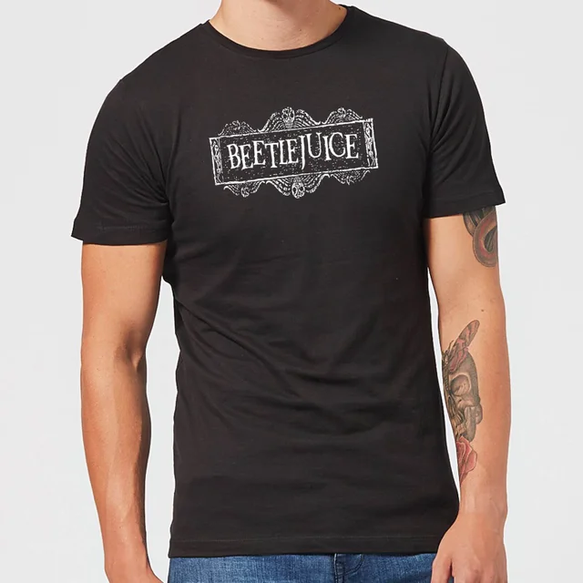 Beetlejuice White Logo Unisex T-Shirt - Black