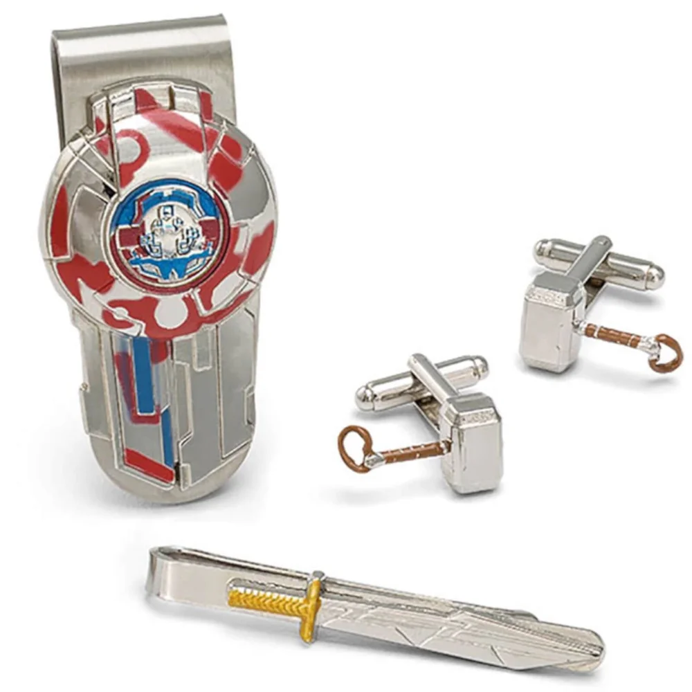 Marvel Thor Ragnarok Money Clip, Tie Bar, and Cufflink Set Image 1
