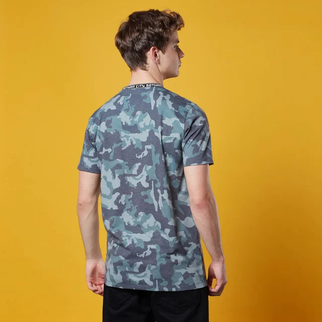 Batman Camo Neck Ribbed T-Shirt - Khaki