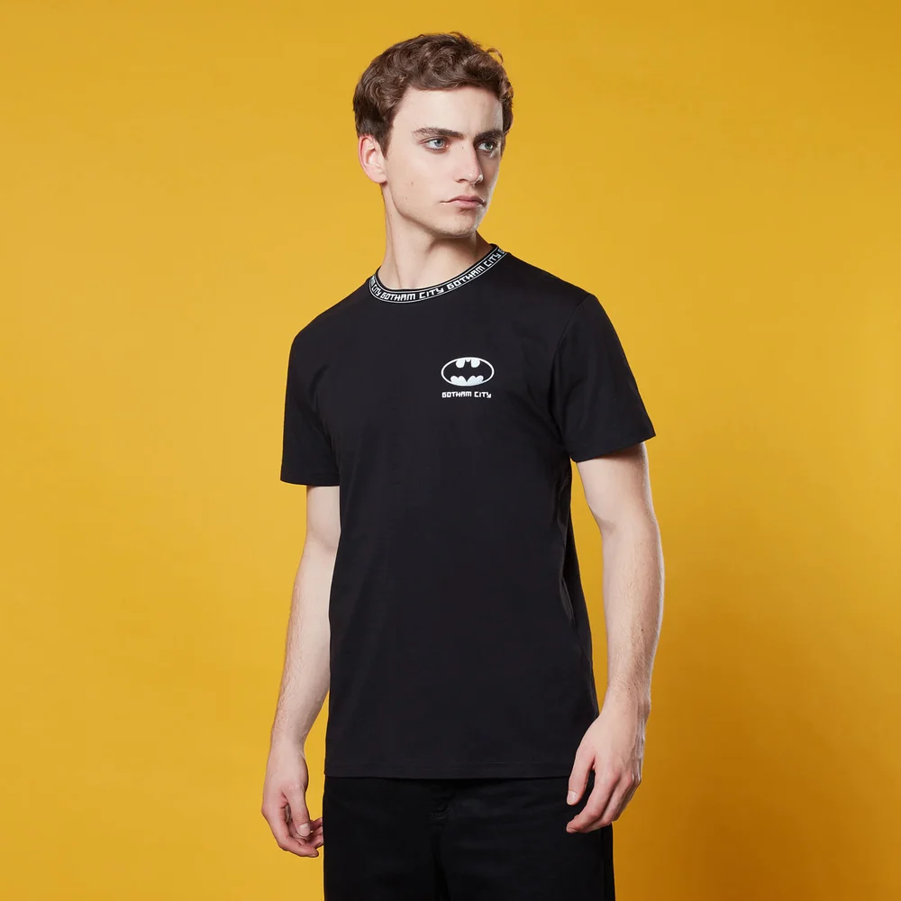 Batman Neck Ribbed T-Shirt - Black - XS Image 1