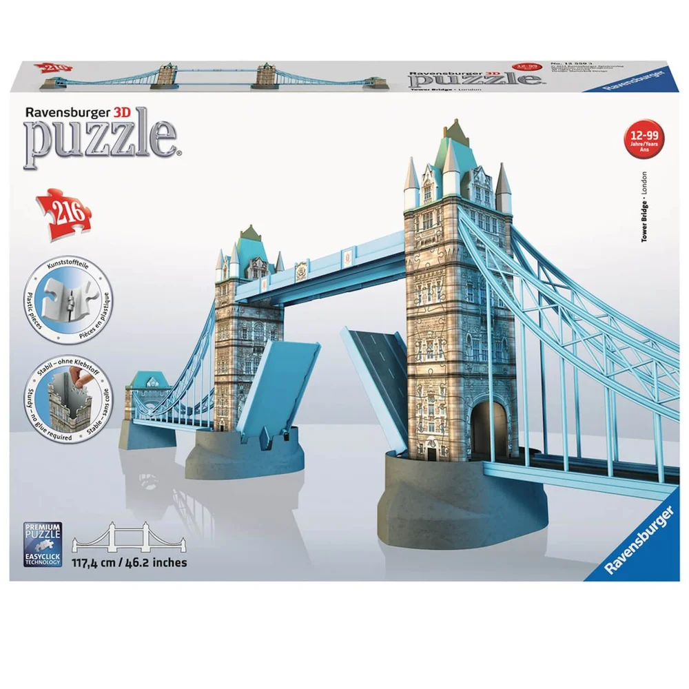 Ravensburger Tower Bridge 3D Jigsaw Puzzle (216 Pieces) Image 1