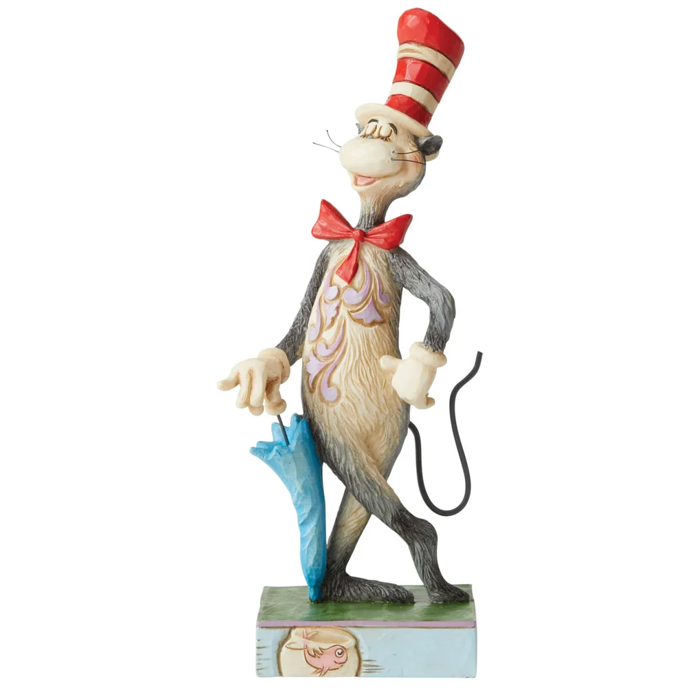 Dr Seuss by Jim Shore The Cat in the Hat with Umbrella Figurine Image 1