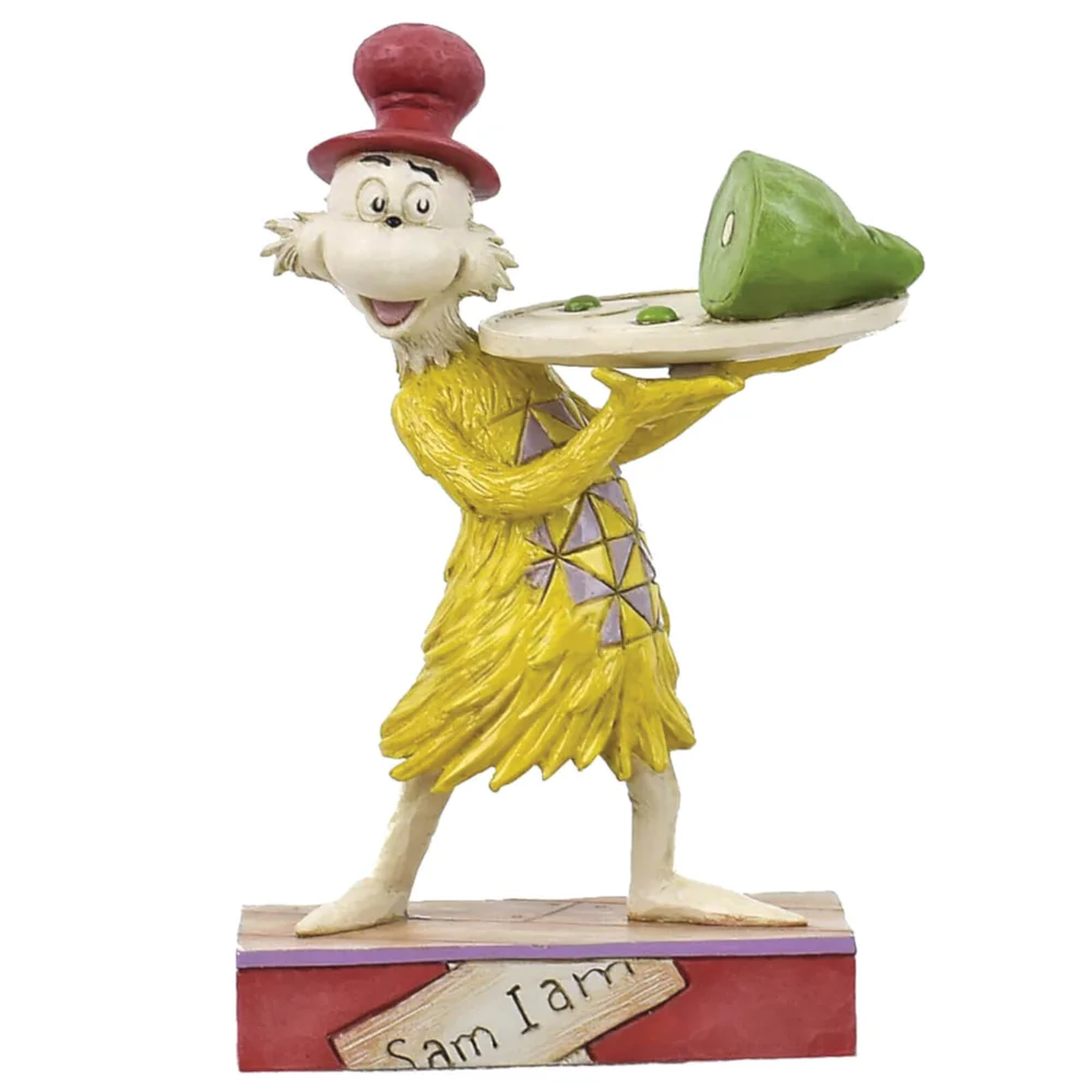 Dr Seuss by Jim Shore Sam Holding Plate of Green Eggs and Ham Image 1