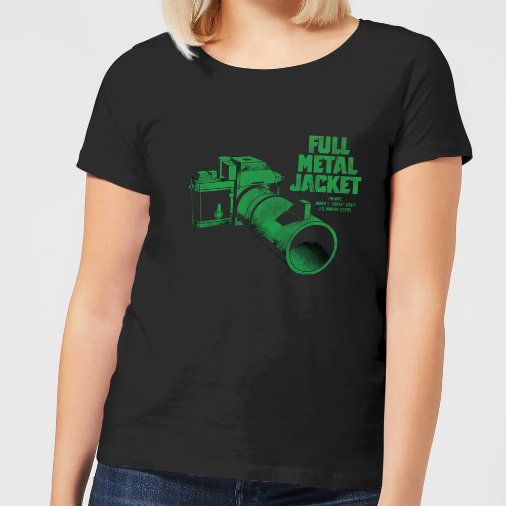 Full Metal Jacket Camera Women's T-Shirt - Black - S - Black Image 1