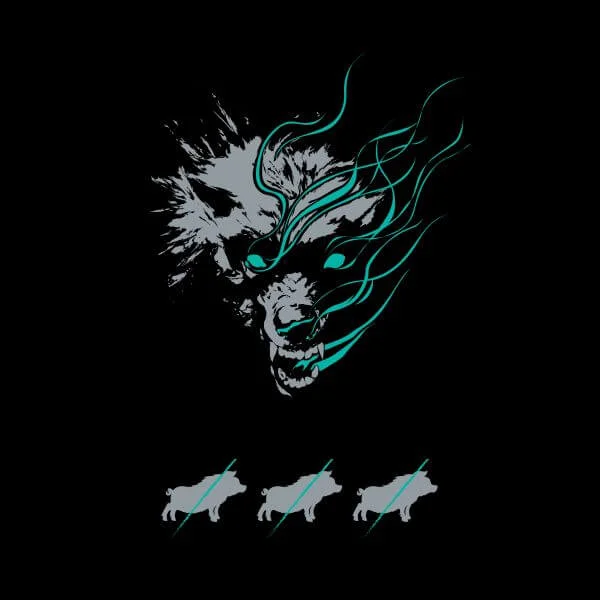 Magic The Gathering Throne of Eldraine Big Bad Wolf Women's T-Shirt - Black