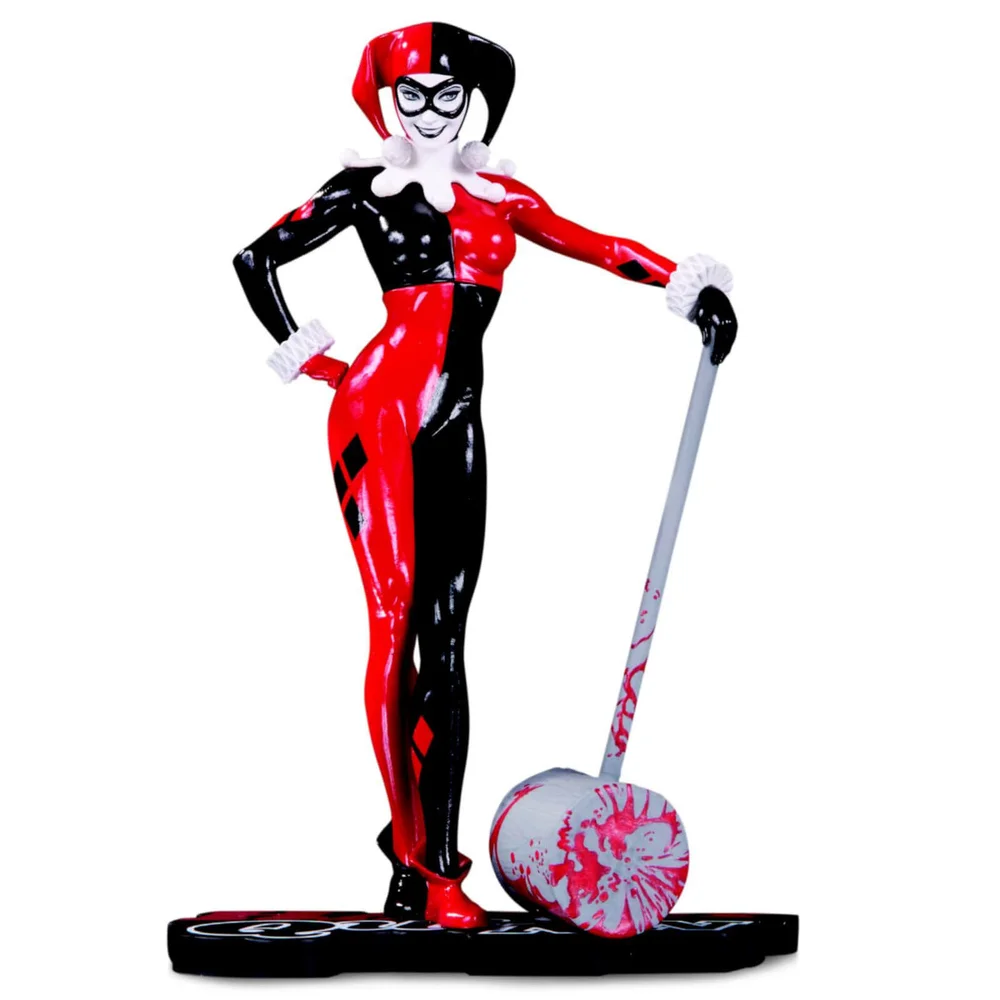 DC Collectibles Harley Quinn: Red White And Black Statue - Harley Quinn by Adam Hughes Image 1
