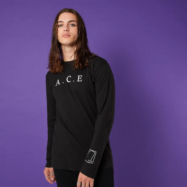 A.C.E Up My Sleeve Unisex Long Sleeve T-Shirt - Black
