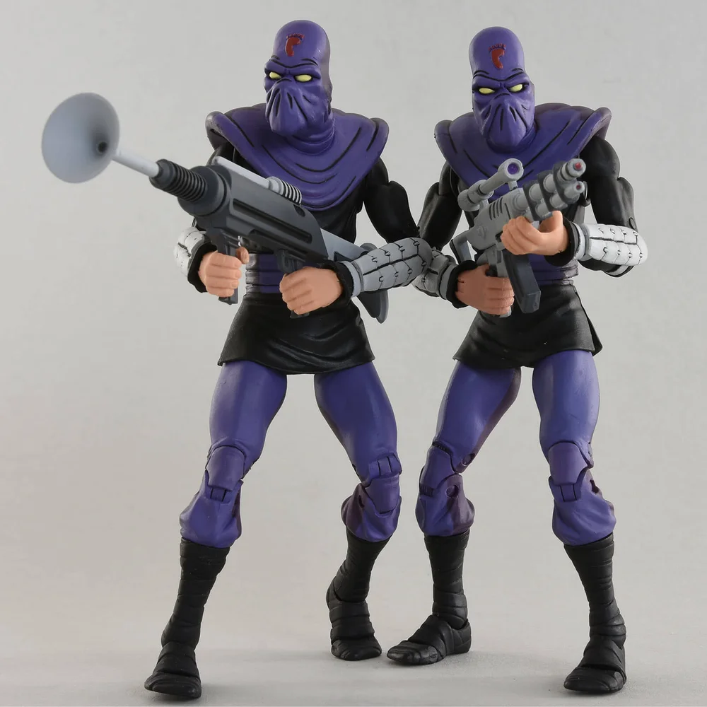NECA Teenage Mutant Ninja Turtles Cartoon Series Foot Soldier Action Figures 2 Pack Image 1