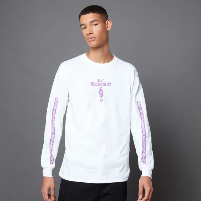 Harry Potter The Dark Arts Lord Voldemort Long Sleeved T-Shirt - White