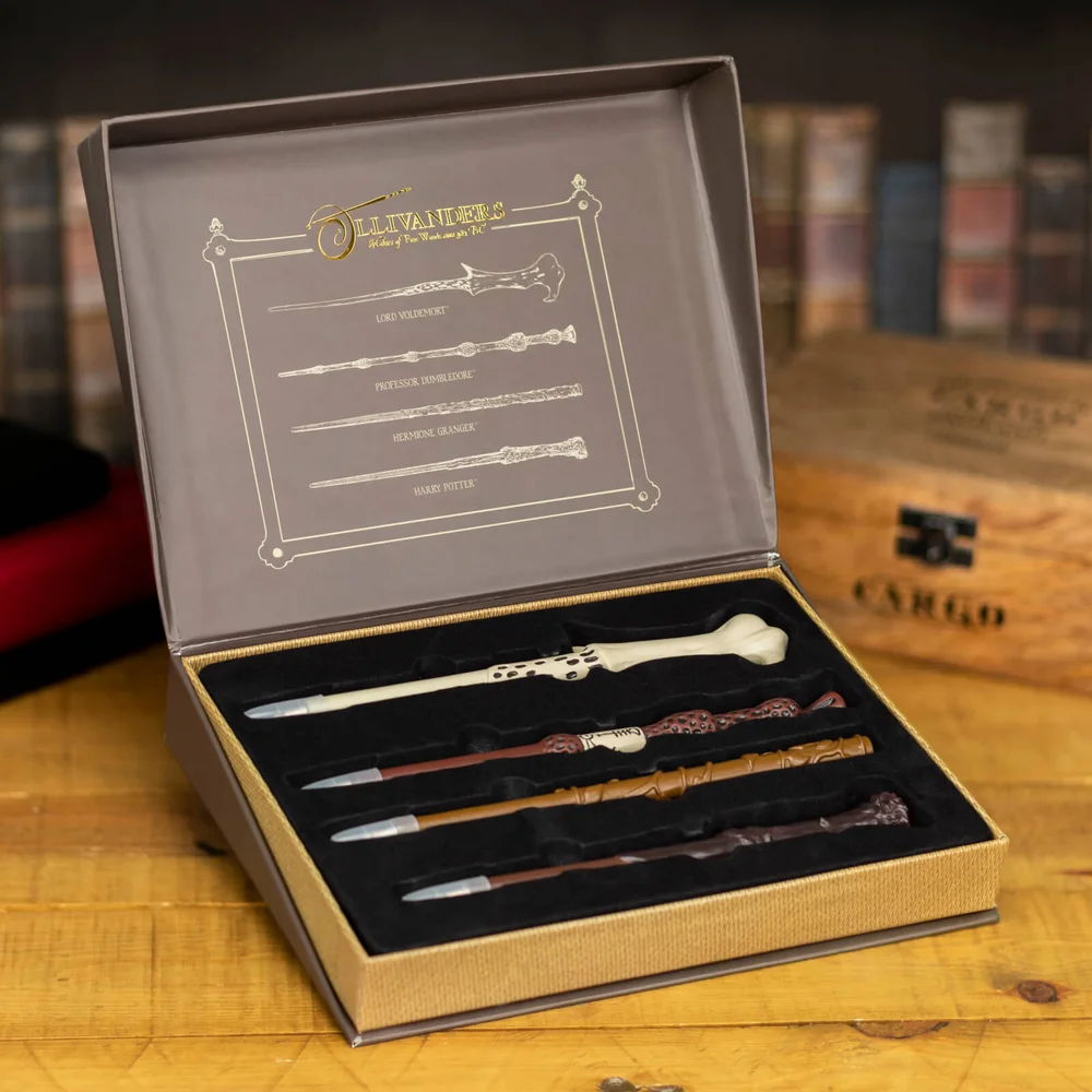 Harry Potter Wand Pens in Ollivanders Box - Set of 4 Image 1